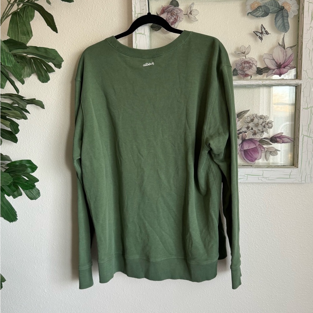 allbirds Unisex Olive Green Crewneck Sweater - Picture 3 of 4
